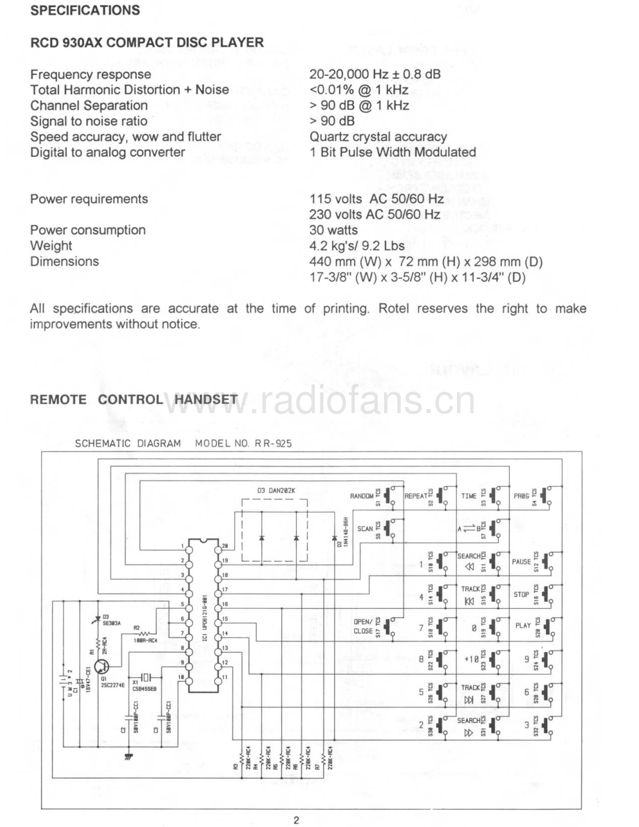 Rotel-RCD930AX-cd-sm 维修电路原理图.pdf_第3页