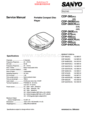 Sanyo-CDP360E-dm-sm 维修电路原理图.pdf