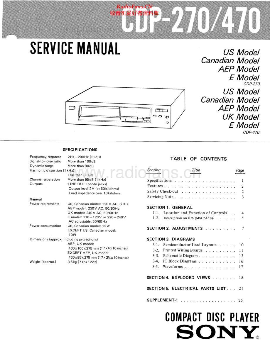 Sony-CDP470-cd-sm 维修电路原理图.pdf_第1页