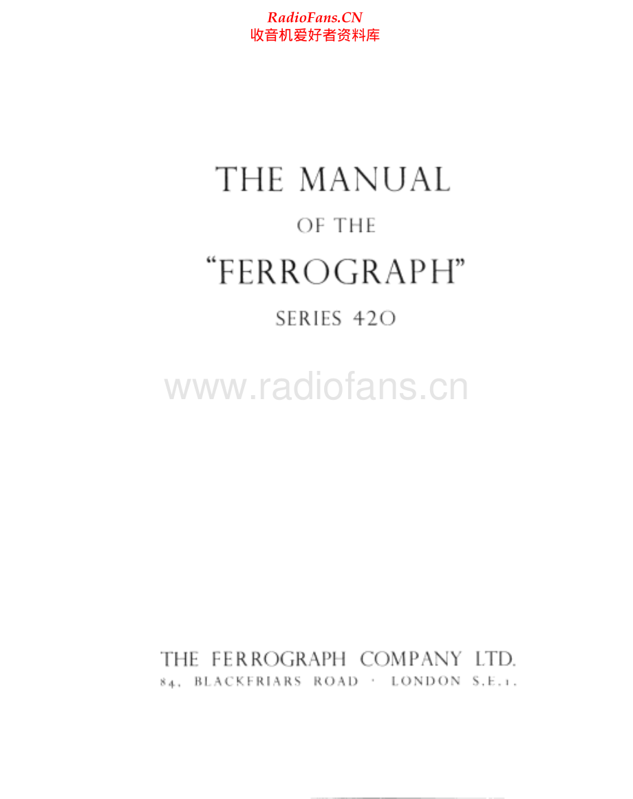 Ferguson-Ferrograph420-tape-sm维修电路原理图.pdf_第1页