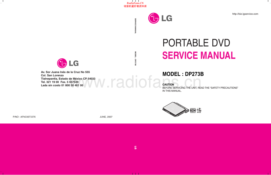 LG-DP273B-dvd-sm 维修电路原理图.pdf_第1页