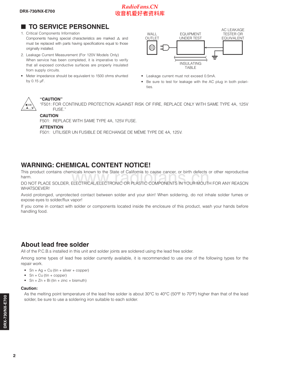 Yamaha-MCR730-cs-sm 维修电路原理图.pdf_第2页