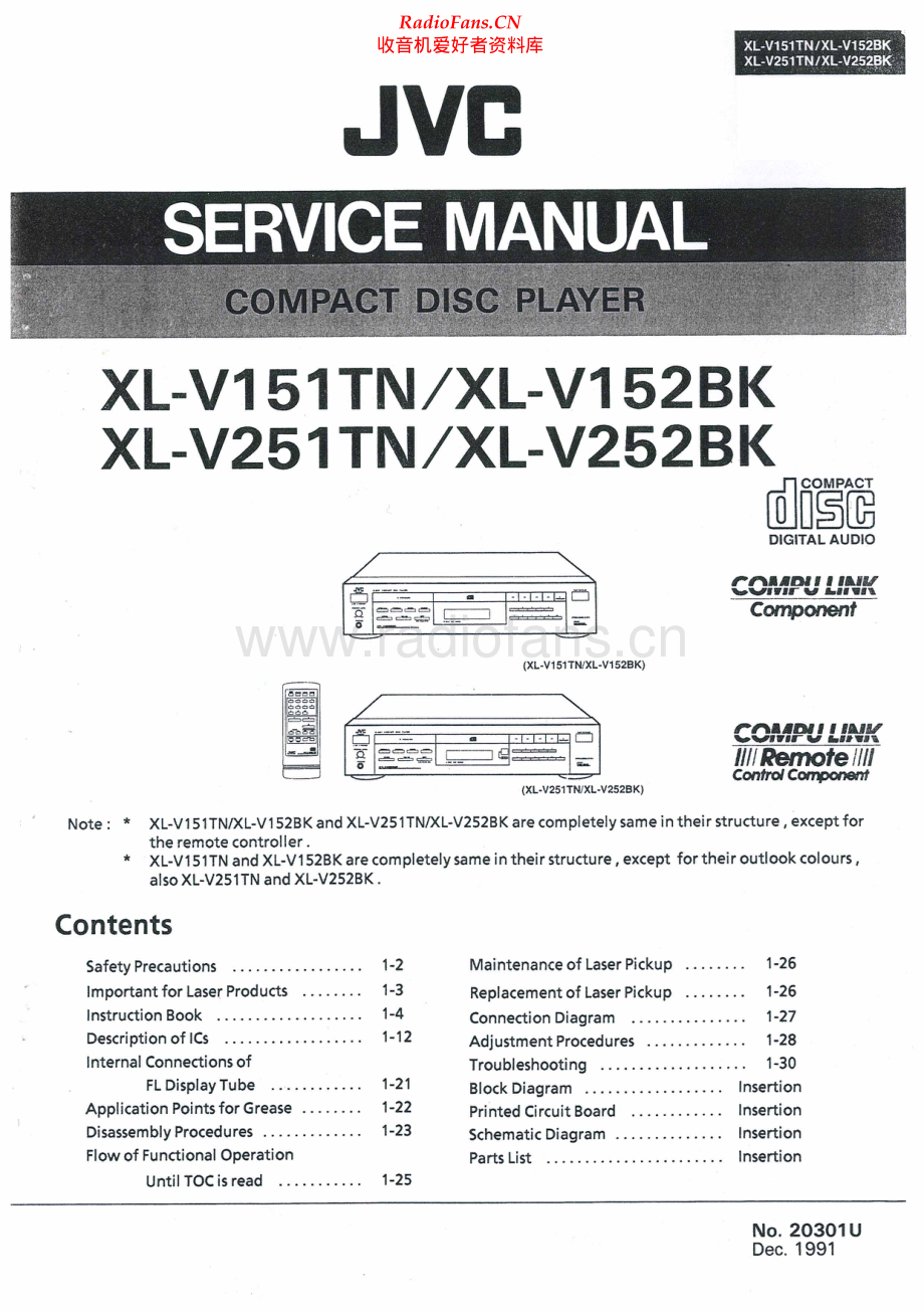 JVC-XLV151TN-cd-sm 维修电路原理图.pdf_第1页