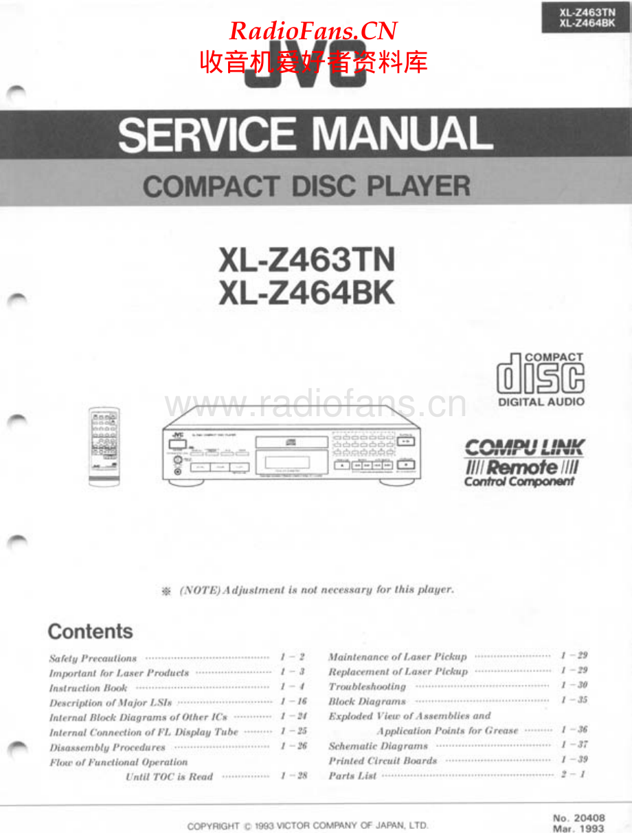 JVC-XLZ464BK-cd-sm 维修电路原理图.pdf_第1页