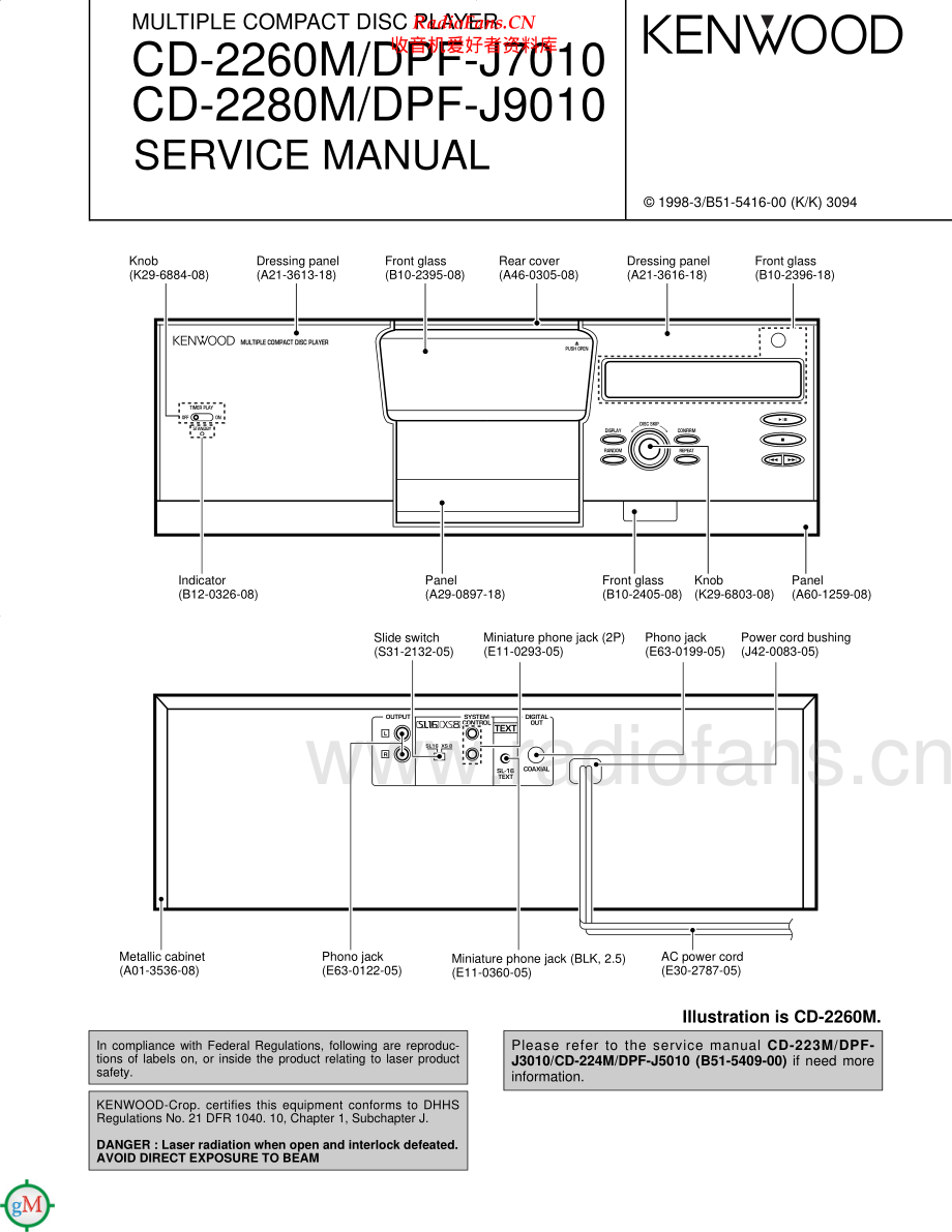 Kenwood-DPFJ9010-cd-sm 维修电路原理图.pdf_第1页