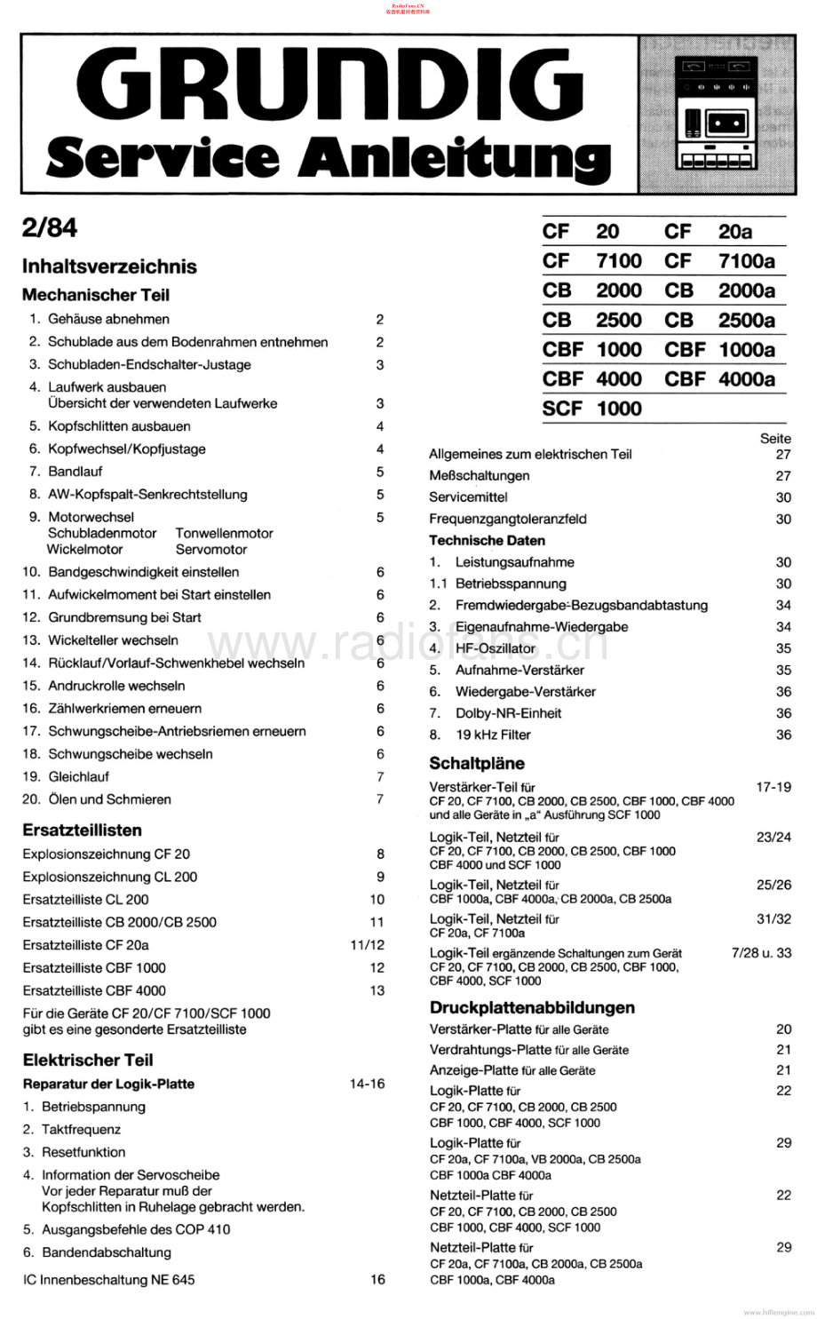 Grundig-CB2500A-tape-sm维修电路原理图.pdf_第1页