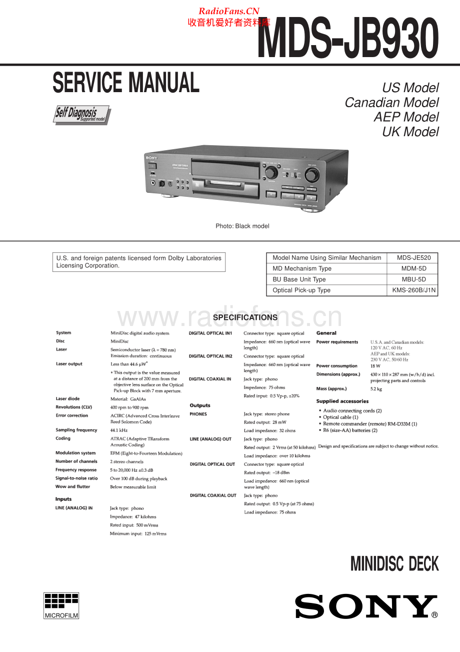 Sony-MDSJB930-md-sm 维修电路原理图.pdf_第1页