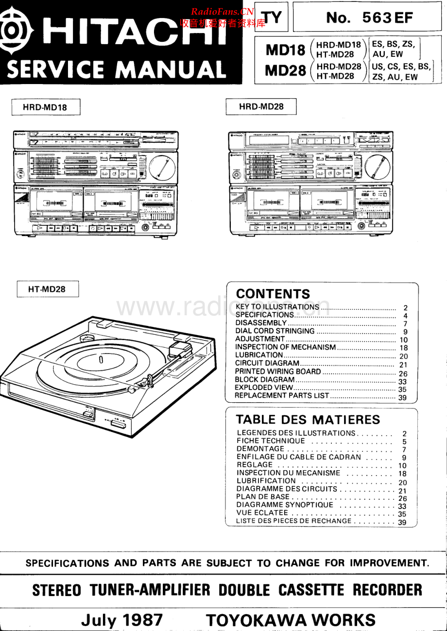 Hitachi-MD28-mc-sm 维修电路原理图.pdf_第1页