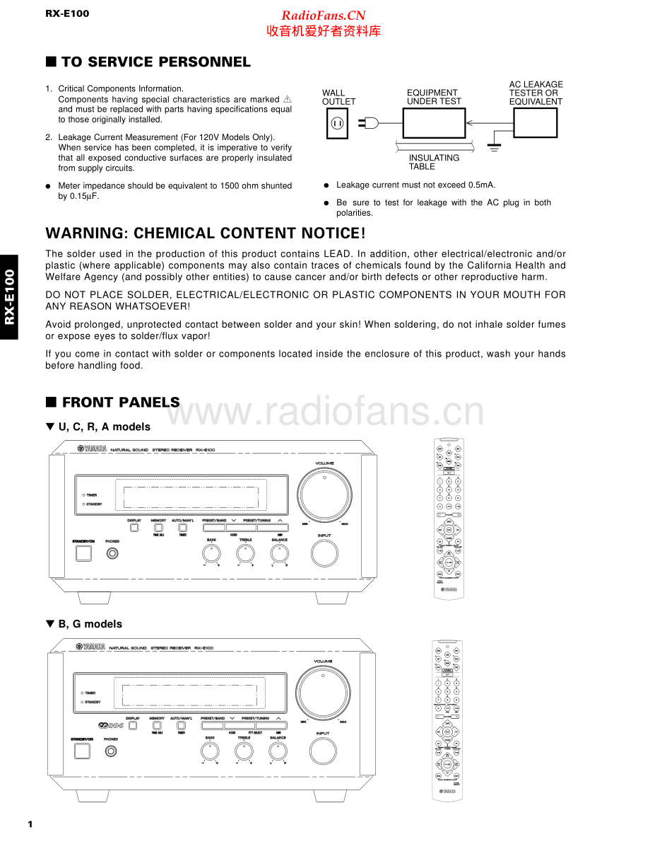 Yamaha-NXE100-cs-sm 维修电路原理图.pdf_第2页