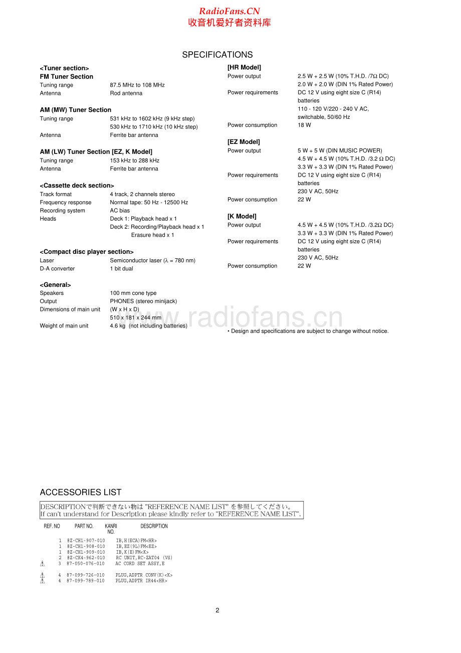 Aiwa-CSDEL55-pr-smr维修电路原理图.pdf_第2页