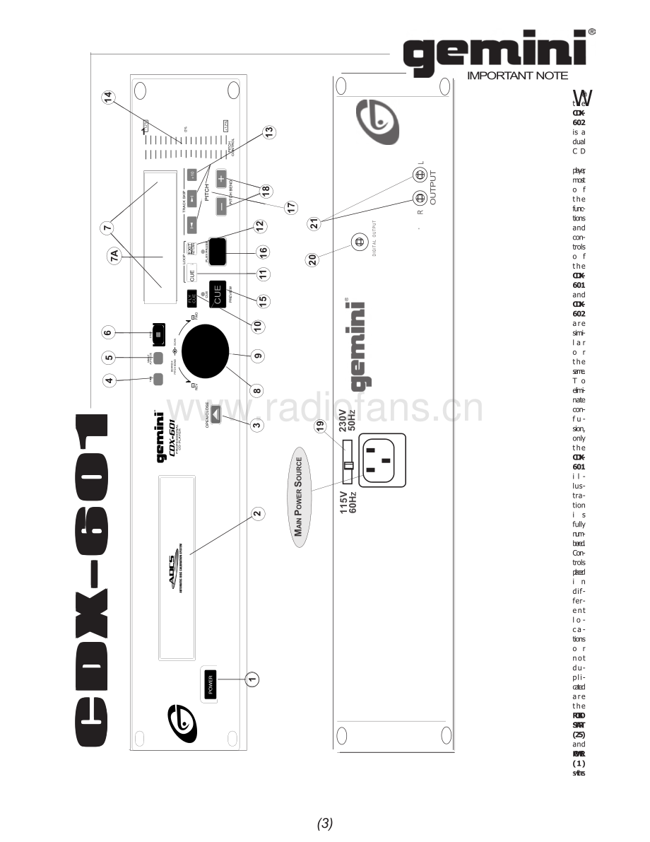 Gemini-CDX601-cd-sm维修电路原理图.pdf_第3页