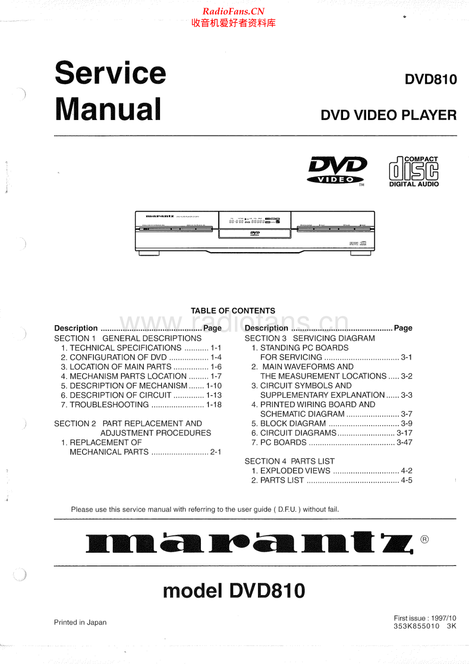 Marantz-DVD810-cd-sm 维修电路原理图.pdf_第1页