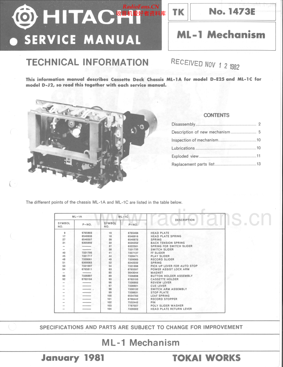 Hitachi-ML1-tape-ti 维修电路原理图.pdf_第1页