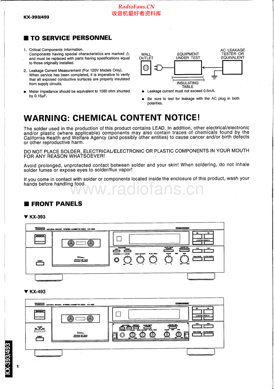 Yamaha-KX393-tape-sm 维修电路原理图.pdf_第2页