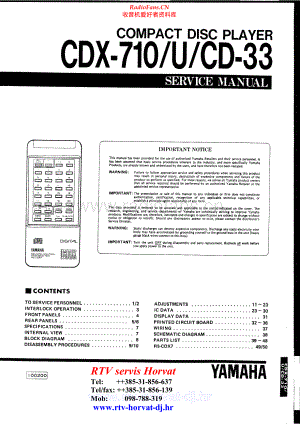 Yamaha-CD33-cd-sm 维修电路原理图.pdf