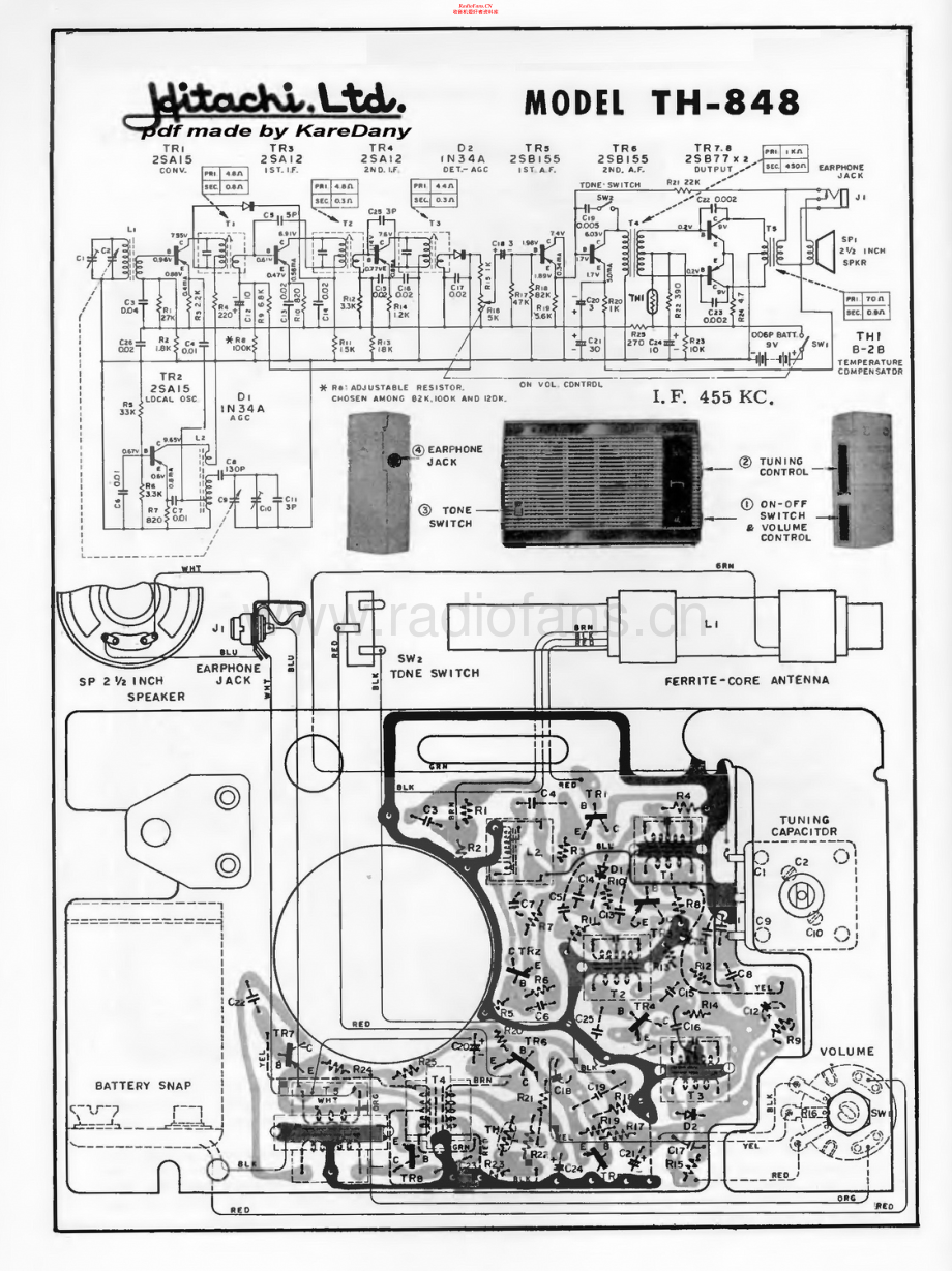 Hitachi-TH848-pr-sch 维修电路原理图.pdf_第1页