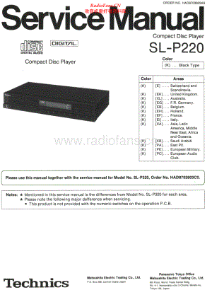 Technics-SLP220-cd-sm 维修电路原理图.pdf
