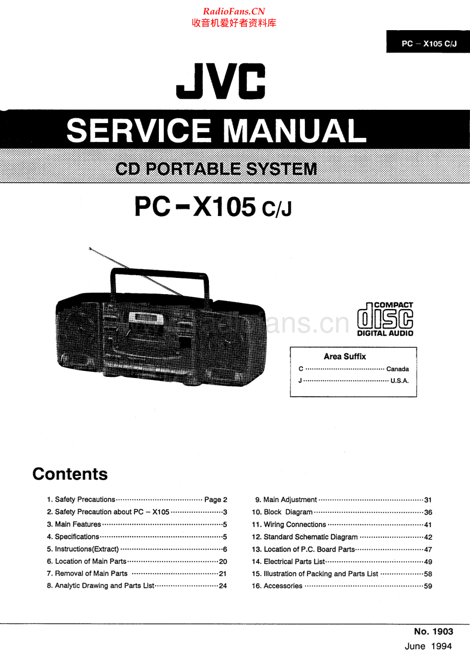 JVC-PCX105-cs-sm 维修电路原理图.pdf_第1页