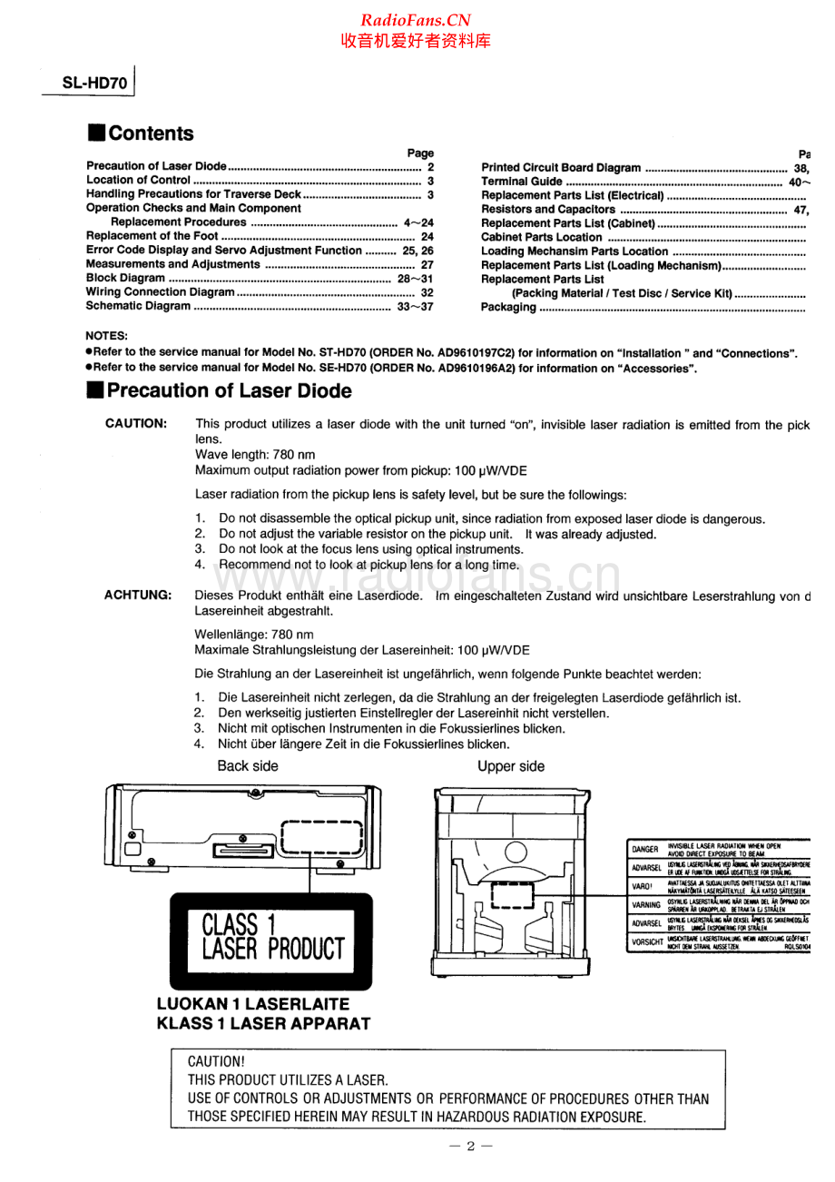 Technics-SLHD70-cd-sm 维修电路原理图.pdf_第2页