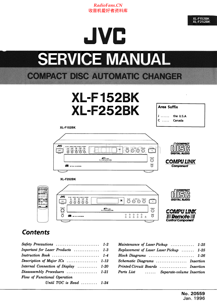 JVC-XLF252BK-cd-sm 维修电路原理图.pdf_第1页