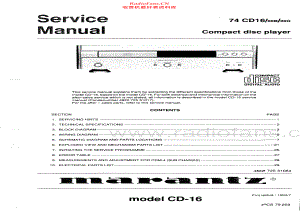 Marantz-CD16-cd-sm 维修电路原理图.pdf