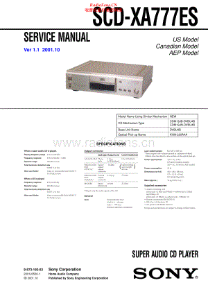 Sony-SCDXA777ES-sacd-sm 维修电路原理图.pdf