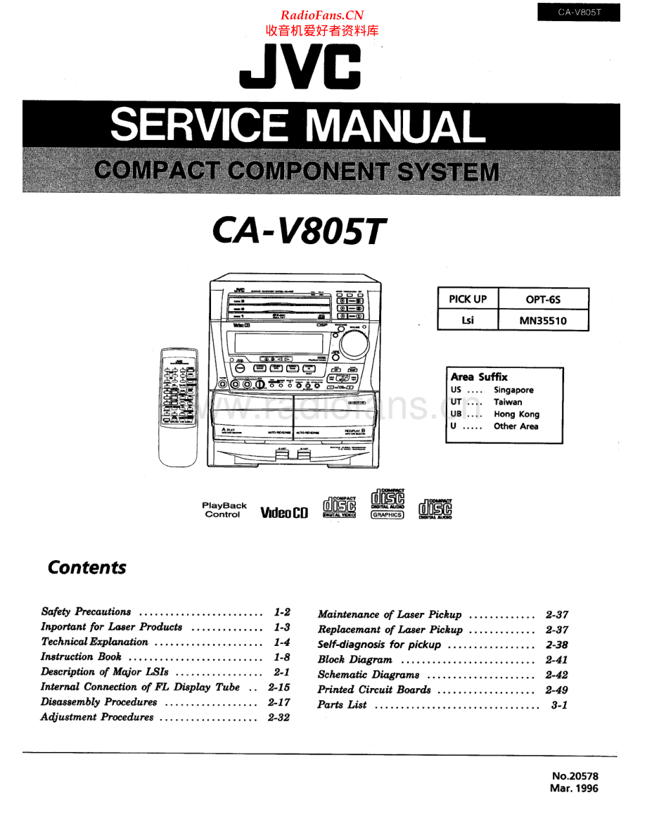 JVC-CAV805T-cs-sm 维修电路原理图.pdf_第1页