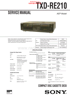 Sony-TXDRE210-cd-sm 维修电路原理图.pdf