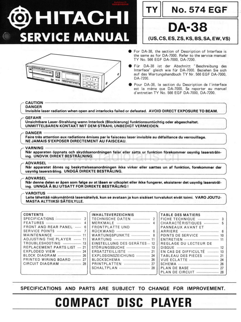 Hitachi-DA38-cd-sm 维修电路原理图.pdf_第1页