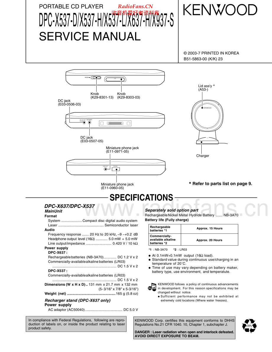 Kenwood-DPCX937-cd-sm 维修电路原理图.pdf_第1页