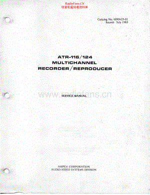 Ampex-ATR116-tape-sm维修电路原理图.pdf