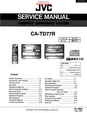 JVC-CATD77R-cs-sm 维修电路原理图.pdf