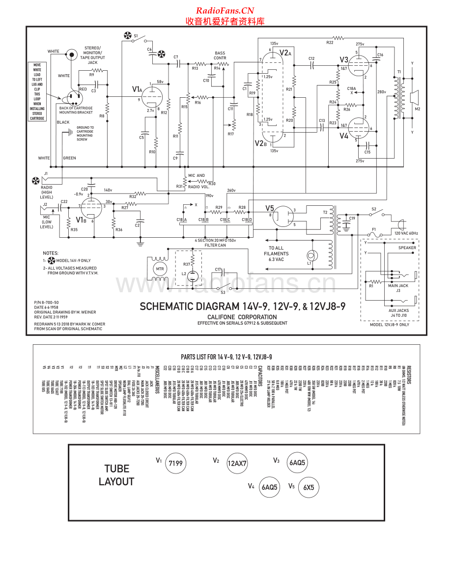 Califone-12VJ89-tape-sch维修电路原理图.pdf_第1页