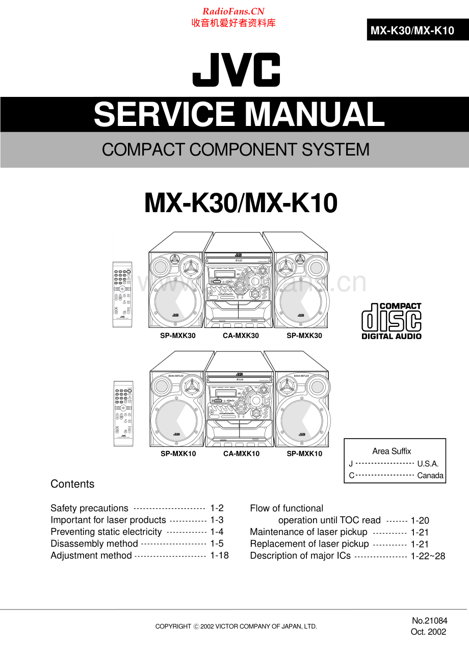 JVC-MXK30-cs-sm 维修电路原理图.pdf_第1页