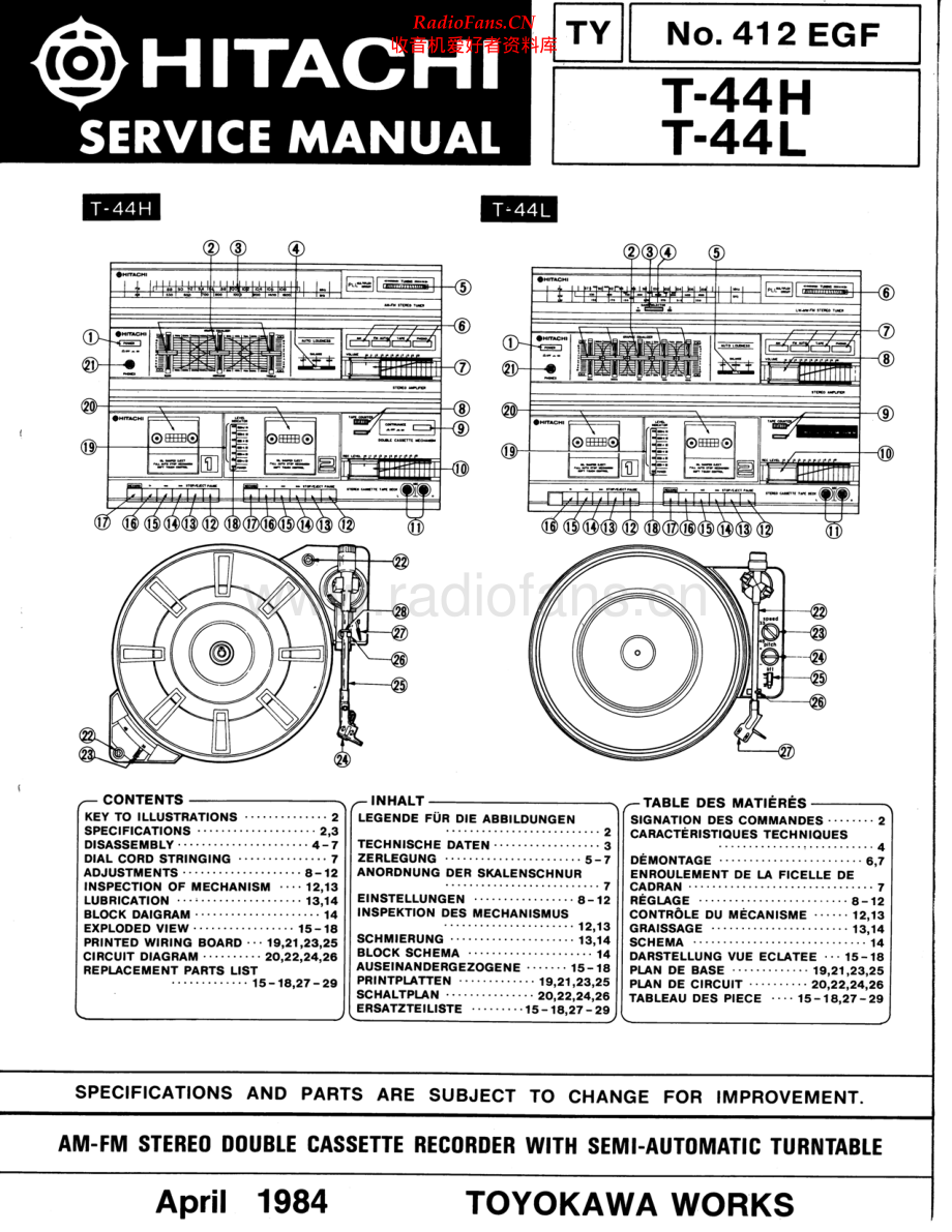 Hitachi-T44L-mc-sm 维修电路原理图.pdf_第1页