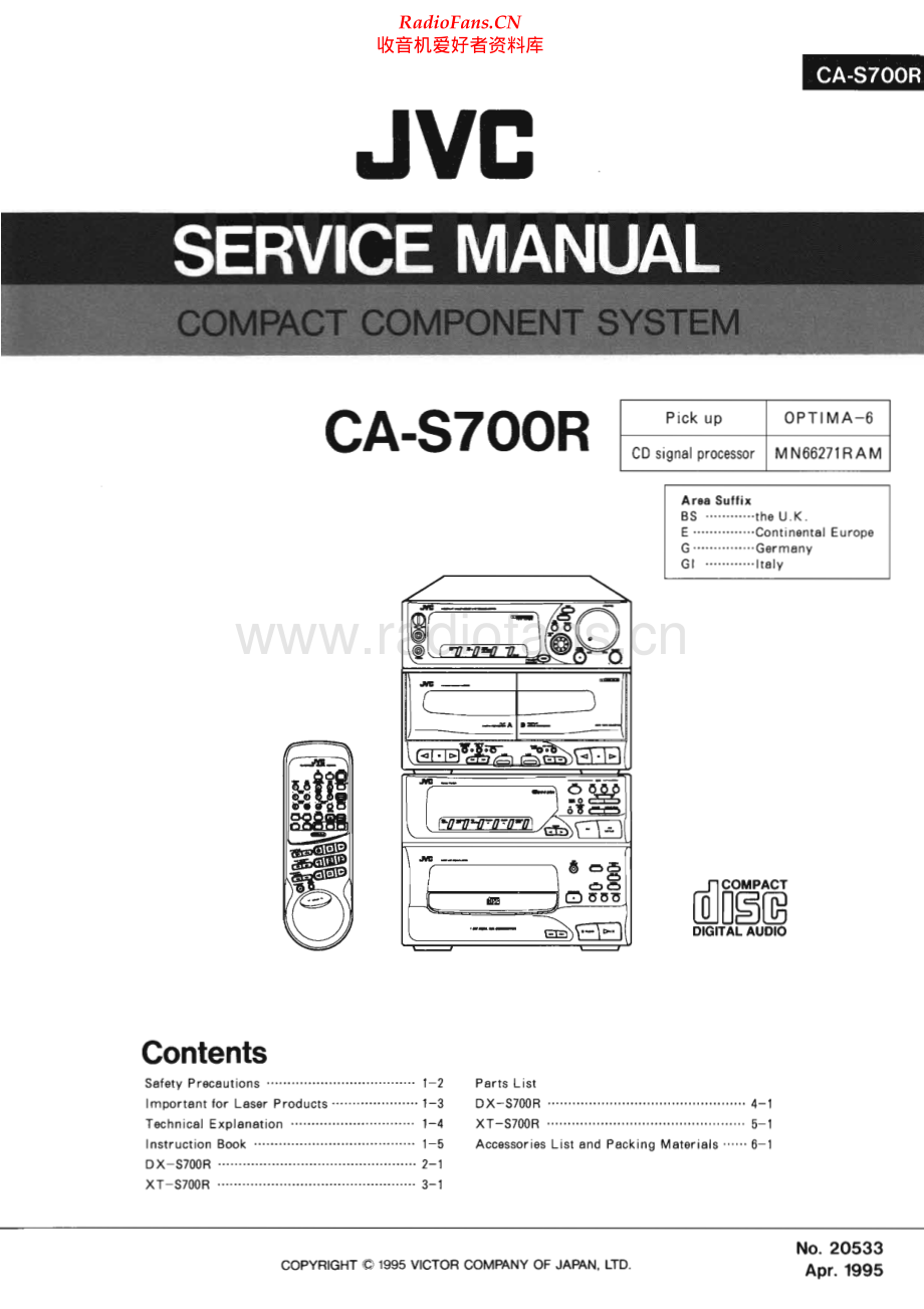 JVC-CAS700R-cs-sm 维修电路原理图.pdf_第1页