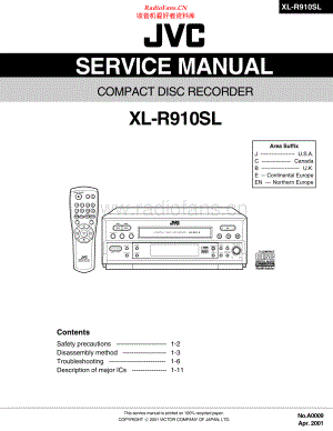 JVC-XLR910SL-cd-sm 维修电路原理图.pdf