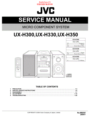 JVC-UXH350-cs-sm 维修电路原理图.pdf