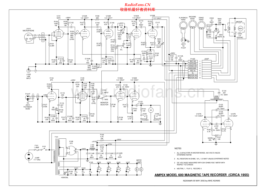 Ampex-600-tape-sch维修电路原理图.pdf_第1页