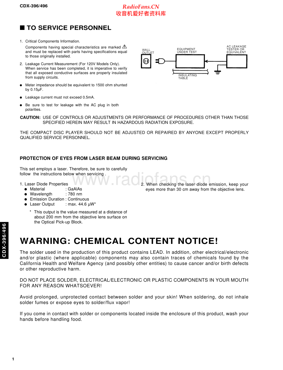 Yamaha-CDX396-cd-sm 维修电路原理图.pdf_第2页