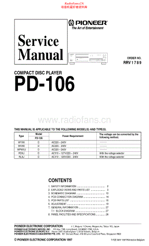 Pioneer-PD106-cd-sm 维修电路原理图.pdf