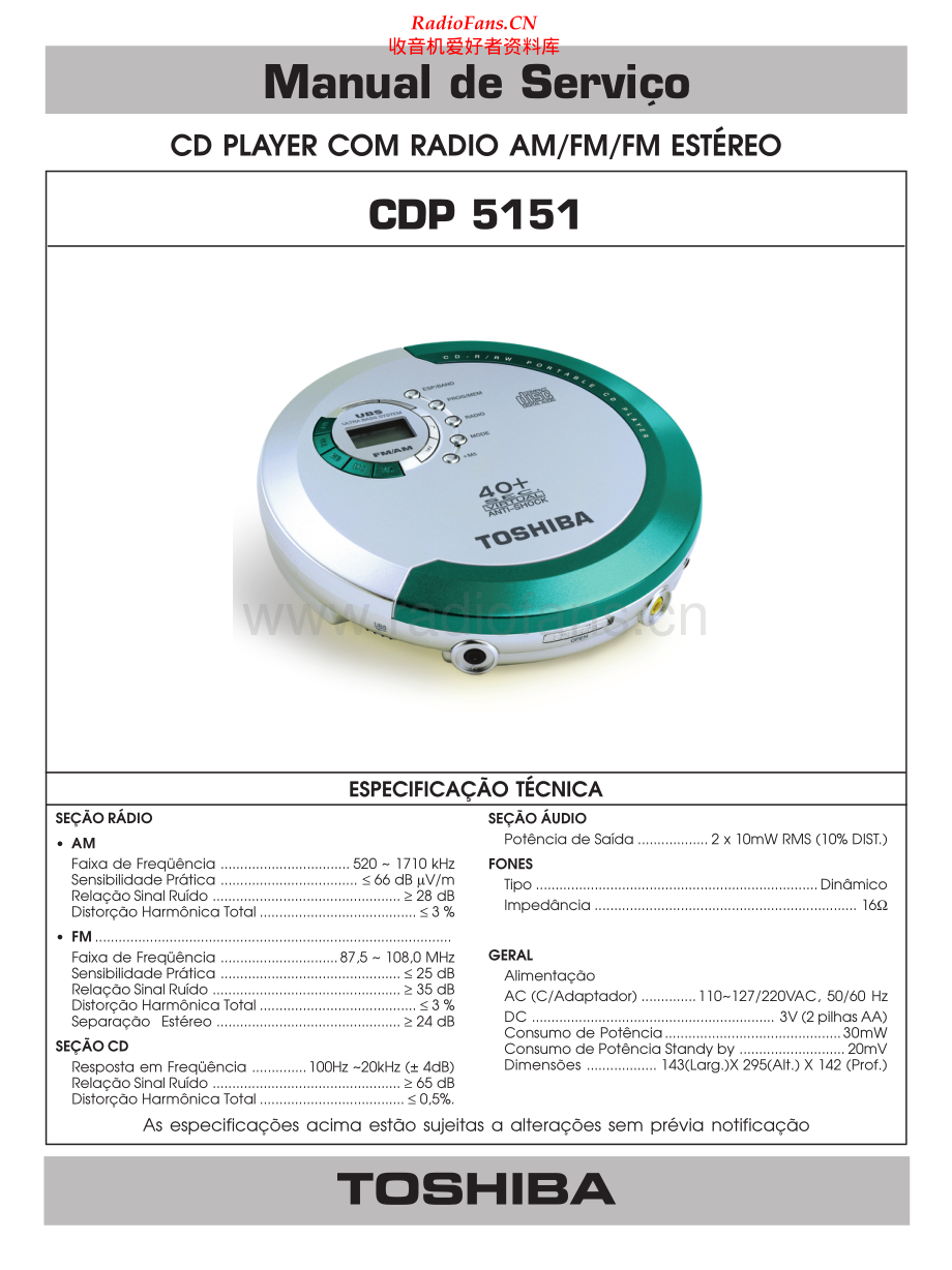 Toshiba-CDP5151-cd-sm-esp 维修电路原理图.pdf_第1页