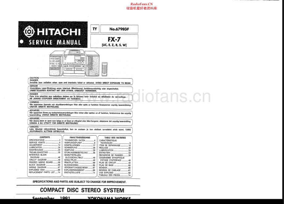 Hitachi-FX7-cs-sm 维修电路原理图.pdf_第1页