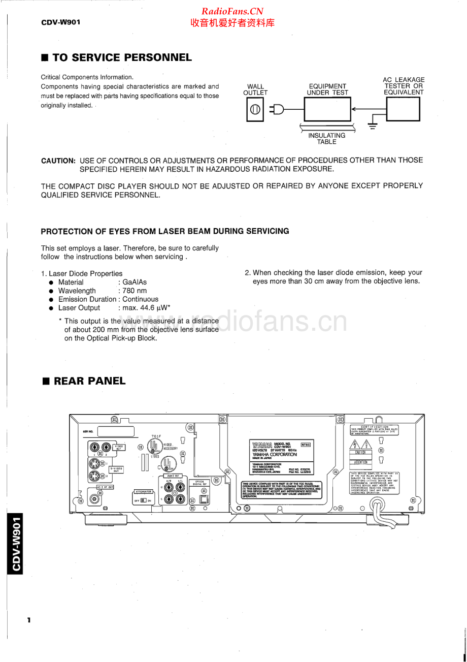 Yamaha-CDVW901-cd-sm 维修电路原理图.pdf_第2页