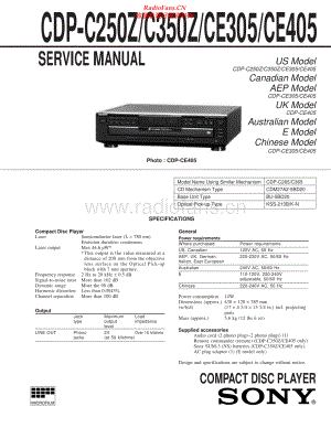 Sony-CDPCE250Z-cd-sm 维修电路原理图.pdf