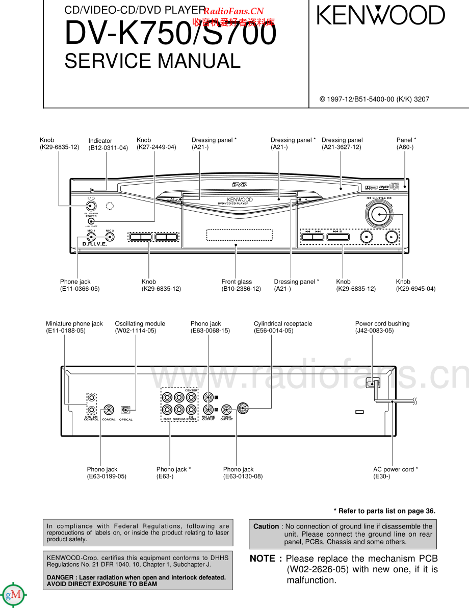 Kenwood-DVS700-cd-sm 维修电路原理图.pdf_第1页