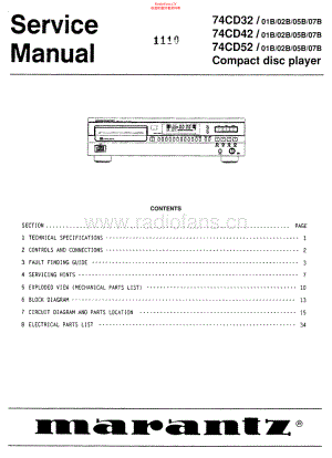 Marantz-CD42-cd-sm 维修电路原理图.pdf