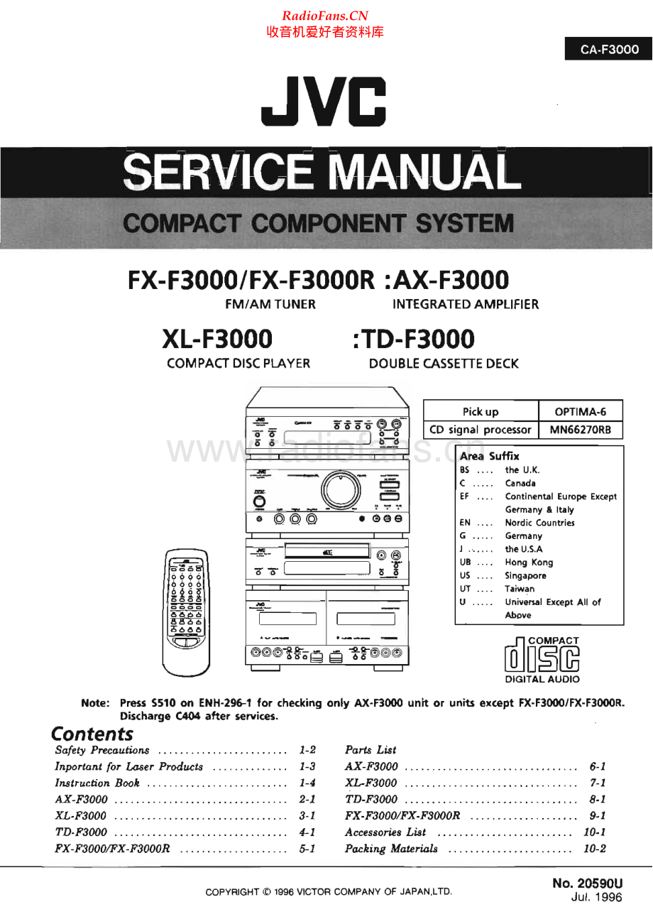 JVC-XLF3000-cd-sm 维修电路原理图.pdf_第1页