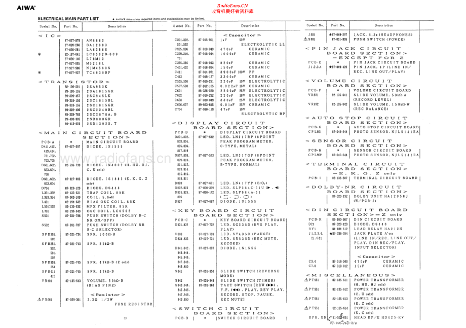 Aiwa-ADR450-tape-sm维修电路原理图.pdf_第3页