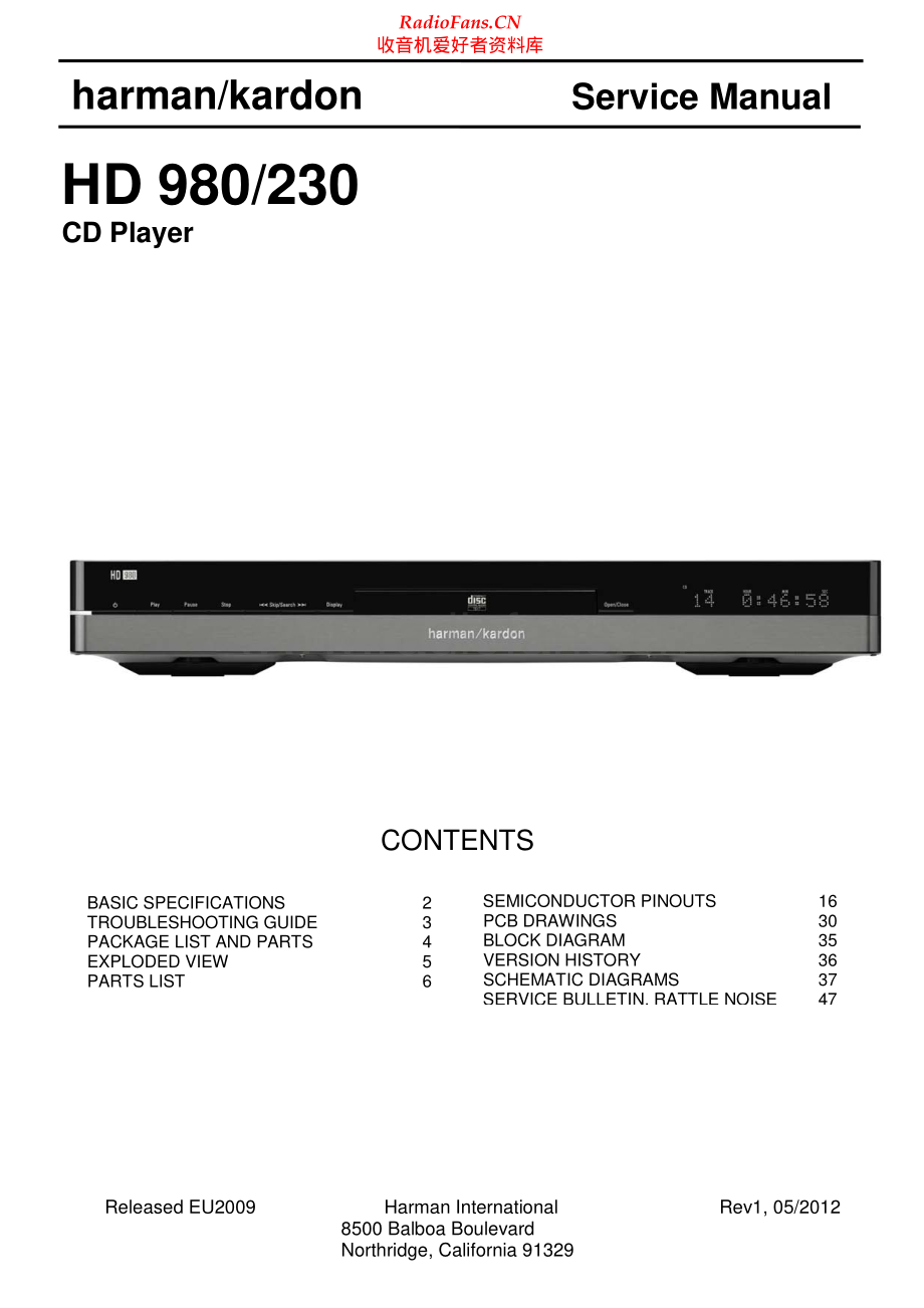 HarmanKardon-HD980_230-cd-sm维修电路原理图.pdf_第1页